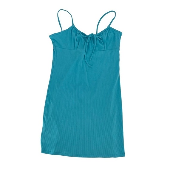 NWT Primark Women’s Teal Keyhole Spaghetti Strap Mini Dress Size 12 - Picture 1 of 5
